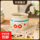 家用带盖加厚耐高温陶瓷罐子瓦罐汤炖盅汤盅釉下彩蒸蛋燕窝高颜值 【随机图案】500ml瓦罐炖盅 1个