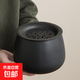 陶瓷茶洗茶渣缸带盖建水废水桶水盂茶杯茶盆烟灰缸茶具配件茶水缸 祥龙茶缸15*14cm黑色 大号