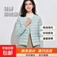 轻薄羽绒服女保暖内胆短款大码修身时尚外套秋冬女装圆领 粉蓝色【正品轻薄羽绒】 L 建议95-110斤