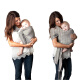 paparhein 婴儿背带婴儿背巾西尔斯多功能宝宝背带四季透气款新生儿 横抱式背袋 前抱后背式 2合一浅灰色 网孔款  （现货）