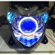 红宝摩托车改装Q5双光透镜天使眼氙气灯恶魔眼大灯前照灯超亮 透镜+氙气灯+天使眼+恶魔安定