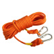 先锋连 钢丝内芯缓降安全绳索登山攀岩户外训练求生绳索 20米带双钩