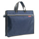 品佳（PINJIA） 商务布面双拉链文件袋|立体手提袋底部加宽资料袋PJ8802大容量会议袋定制 深蓝色