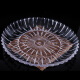 弗莱文茨大号直径36cm水晶玻璃花瓣型水果盘茶盘壶水杯托盘条纹防滑平盘