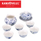 金灶（KAMJOVE）全套青花瓷功夫茶具套装陶瓷盖碗三才碗品茗杯  整套茶具 KP-401（大号款）