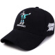 MAXVIVI帽子男士韩版时尚潮嘻哈帽学生运动鸭舌帽休闲棒球帽MMZ833016 黑色