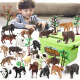 儿童动物园恐龙玩具套装仿真动物模型大号老虎狮子男孩生日礼物3-6岁 动物全套装（23只动物，十颗植物，收纳盒）