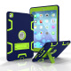 zonyee iPad Air2防摔支架硅胶保护套 苹果平板pro9.7外壳A1566/1673 藏青色+黄绿色（Air2代/Pro9.7专用）