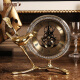 橡树庄园美式轻奢钟表台式欧式奢华全铜座钟北欧客厅铜钟台钟卧室床头钟 纯铜小鸟座钟