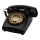 金顺迪1960-1 无线插卡座机电信移动联通无线固话手机卡仿古复古欧式电话机家用座机 磨砂黑旋转(接电话线)