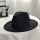 诺芝萌 复古男士绅士礼帽子 舞台表演帽男士毡帽上海戏剧滩爵士帽NC697 黑色方带子 均码