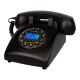 金顺迪1960-2 欧式时尚复古电话机老式家用办公固定座机美式古董仿古电话 磨砂黑古铜免提(接电话线)
