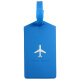 尚官（SingleLady） 旅行行李箱登机牌创意硅胶行李牌挂牌信息吊牌托运牌 旅游用品硅胶材质 方形蓝色