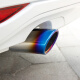 海崎 适用于大众新朗逸尾喉 1.6\/1.4T朗行一出二排气管 13-17款朗逸改装专用汽车配件 单管 烤漆蓝