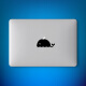 SkinAT 笔记本创意局部贴纸 适用于苹果电脑MacBook Pro\Air创意贴 鲸鱼 Pro 13 (A1708)