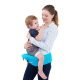欧培（OPEN）婴儿腰凳 前抱式多功能婴儿背带 宝宝抱凳四季通用 印花蓝