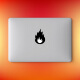 SkinAT 笔记本创意局部贴纸 适用于苹果电脑MacBook Pro\Air创意贴 火 Pro 13 (A1708)