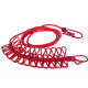 班哲尼 旅行便携多功能带夹晾衣绳 防风弹力晒衣架 12夹晾衣绳 红色