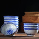 LICHEN 景德镇老式青花玲珑陶瓷碗 釉下彩陶瓷餐具饭碗 中式优级品餐具 十个装 龙纹碗4.5英寸