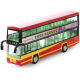 JING BANGDC地铁轨道列车德国MAN双节巴士客车公交儿童玩具车仿真模型礼物 美生12路双层大巴红色