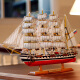 Snnei木质仿真帆船模型摆件 办公室电视柜装饰品 一帆风顺手工艺船 《克鲁森施滕号》50cm