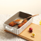 苏氏陶瓷（SUSHI CERAMICS）烤盘家用芝士焗饭盘烤箱专用烘焙用具长方形双柄陶瓷盘8.8英寸