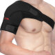 运动护肩 男女可调节保暖防脱臼肩膀拉伤护具护肩羽毛球护肩带 右肩-全黑色