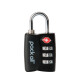 美国Pack all三键TSA密码锁旅行拉杆箱防盗锁健身房密码门锁背包挂锁 黑色