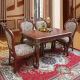 意伟旗林欧式长桌实木雕花餐桌椅组合 美式吃饭桌子1.3/1.8米别墅大桌子 1.3米餐桌+4把餐椅
