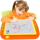 琪趣 儿童画板彩色磁性超大号写字板宝宝笔涂鸦板婴幼儿1-2-3岁早教玩具学习绘画玩具 44X36CM加厚款橙色8888A 配1笔+工具