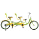 欧派帝22英寸三人亲子多双人骑自行车带小孩家庭旅行景点观光自行车 浅绿色 22寸