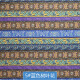 富羽莱（fuyulai）印花棉麻服装布料复古民族风波西米亚面料手工DIY桌布拼布东南亚 蓝色树叶花(半米价)