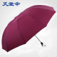 天堂伞雨伞三折10骨加大2-3人可用超大加固男女晴雨伞33212E碰 红色