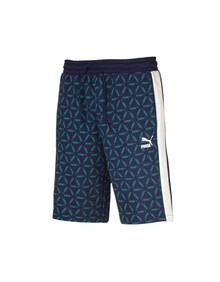 PUMA彪马官方 刘昊然刘雯同款 男女同款抽绳短裤Monogram Shorts 579710 粗呢蓝 02 M