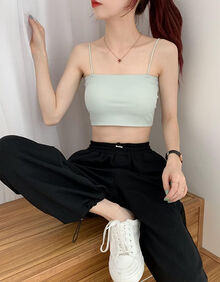 高中女生内衣女大学生内衣少女文胸裹胸细肩带美背少女聚拢内衣女学生