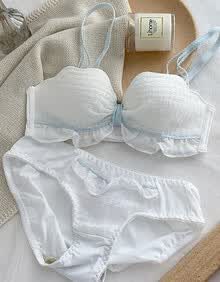 俏曼芬夏季内衣女小胸聚拢无钢圈薄款透气白色少女性感胸罩日系bra