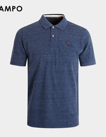 lampo/蓝豹男士新品美棉绣花短袖polo衫t恤 宝蓝色 48