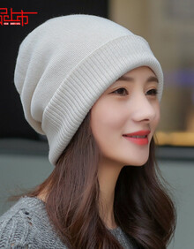 恒源祥同款毛线帽子女士保暖百搭针织韩版潮时尚英伦加厚防寒堆堆秋冬