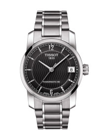 天梭（TISSOT）瑞士手表 钛系列腕表 机械女表T087.207.44.057.00