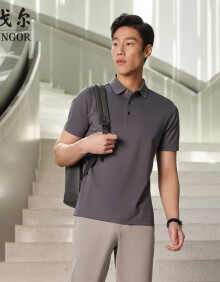 雅戈尔 POLO男士 2024夏季青年男士商务休闲短袖高端POLO衫 灰色 S