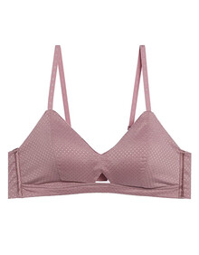 内衣无托无钢圈薄款三角杯文胸聚拢舒适胸罩 活颜丝悦am174011藕荷色