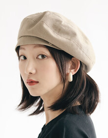 somubay 春夏季露帽檐贝雷帽女出游逛街文艺帽子柔软日系画家帽 blm