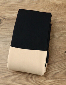 丨加绒jk假过膝袜秋冬加厚连裤袜拼接假长筒袜可爱假大腿袜 黑色 0-10