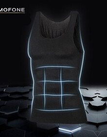 mofone 塑身衣男收腹束腰收腹定型束身衣塑形背心束胸束腰紧身衣透气