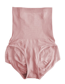 爱美莱产后塑形收腹裤提臀高腰塑身裤收腹女内裤8609 贝壳粉 均码