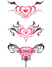 尚品】淫纹身贴定制防水 私处小腹性感污文字纹身贴另类sm黑桃q纹身贴