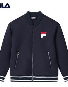 fila 斐乐男装white line男士针织外套2021年春季新款休闲运动小熊