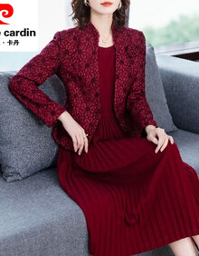 皮尔卡丹秋冬新品轻奢贵妇婆婆装婚礼服高贵婚礼妈妈礼服喜婆婆婚宴装