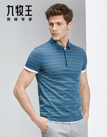 九牧王(joeone)男装 短袖t恤中青年男士春夏季翻领舒适休闲polo衫jtx