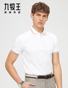 九牧王(joeone)男装 短袖t恤中青年男士春夏款翻领肤透气polo衫tt2a